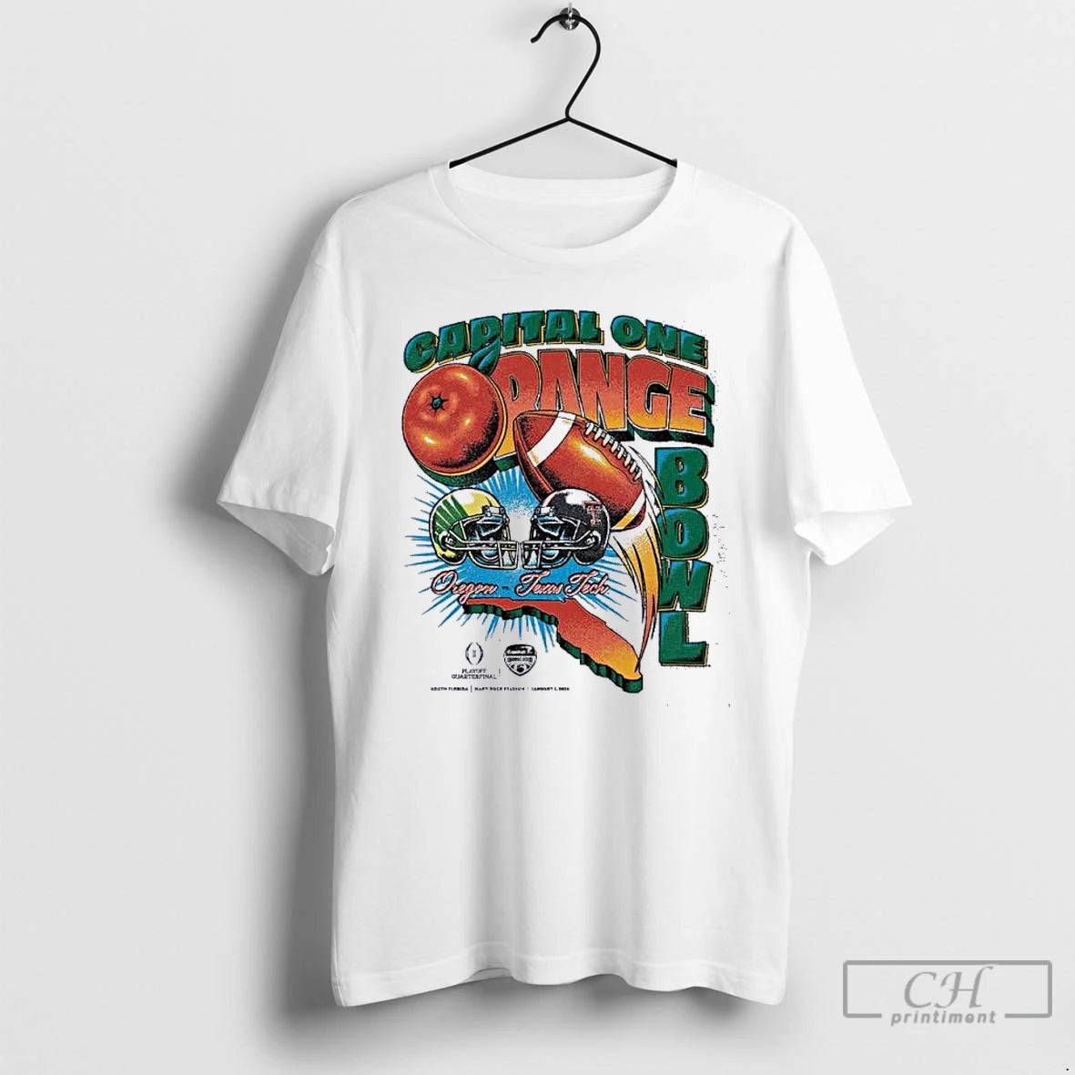 Classic Florida Map Capital One Orange Bowl 2026 Oregon Vs Texas Tech Vintage Matchup T-Shirts, Hoodie, Sweatshirt