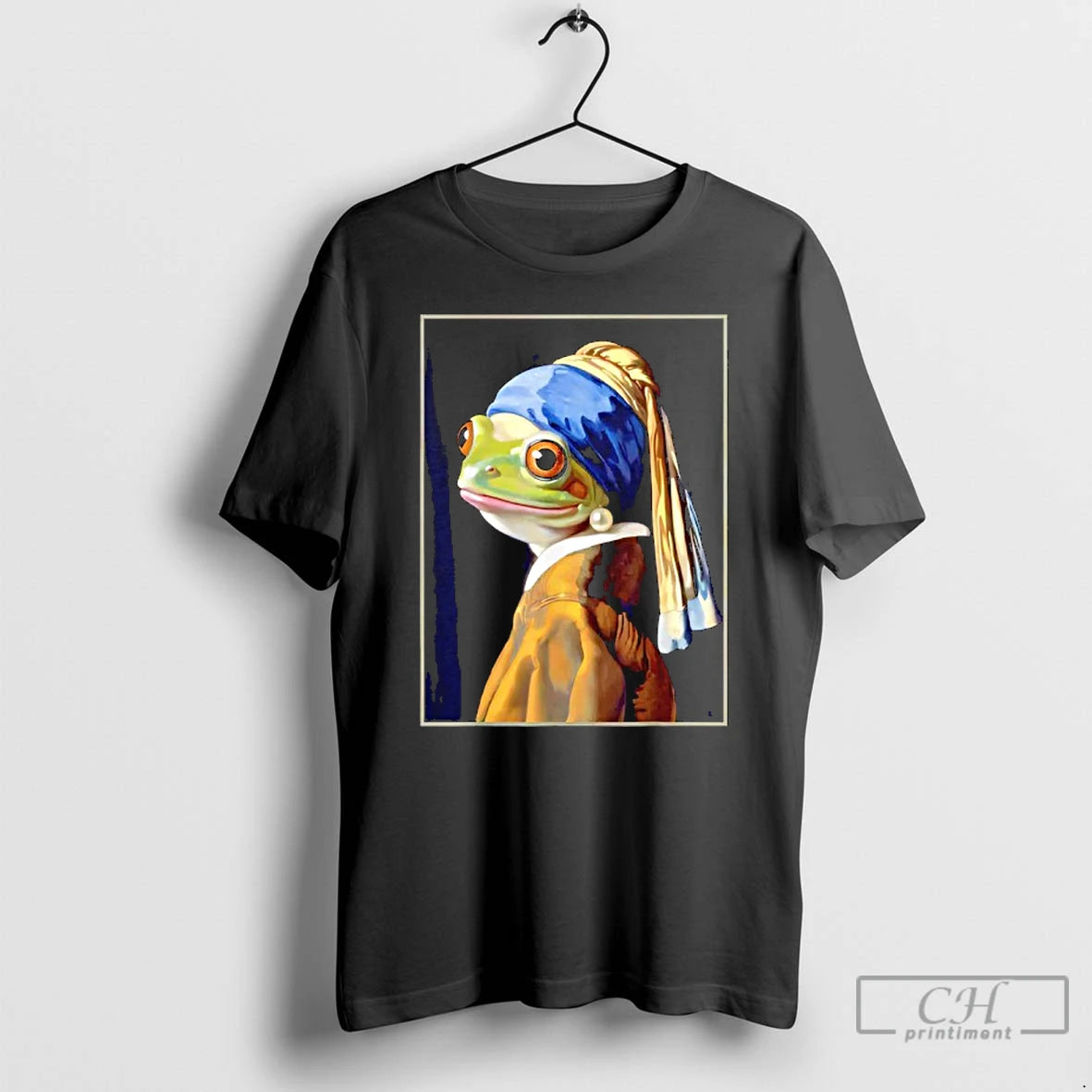 Classic Frog Vermeers Girl With A Pearl Earring Parody Meme T-Shirts, Hoodie, Sweatshirt | CiraTrend.com