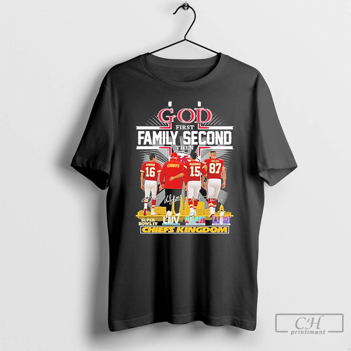 Classic God First Family Second Then Kansas City Chiefs Signature T-Shirts, Hoodie, Sweatshirt | CiraTrend.com