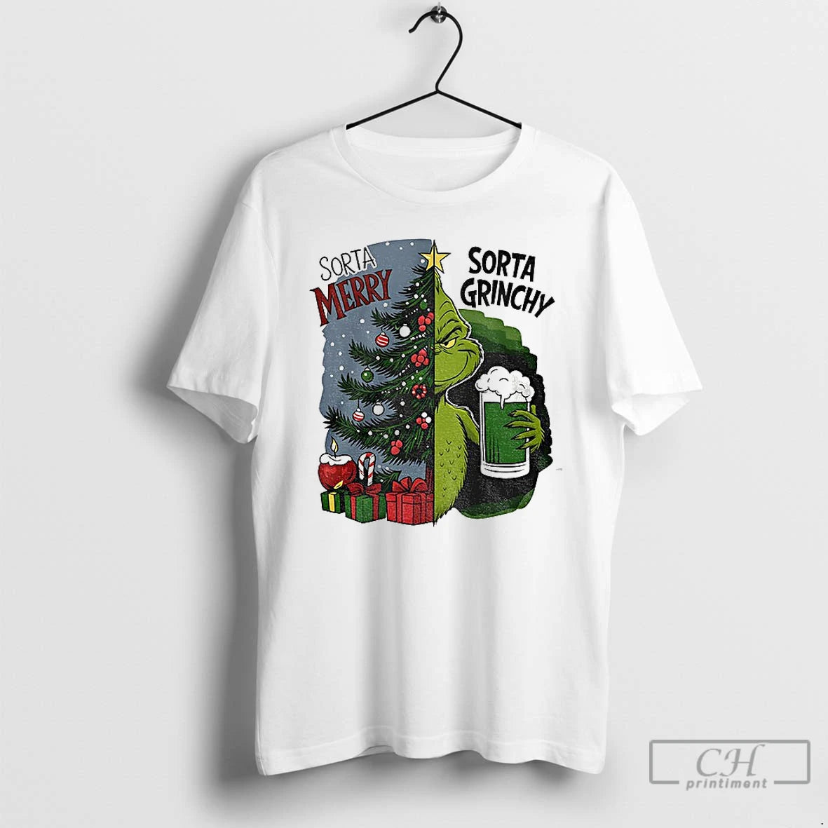 Classic Grinch Sorta Merry Sorta Grinchy Christmas Tree Holiday