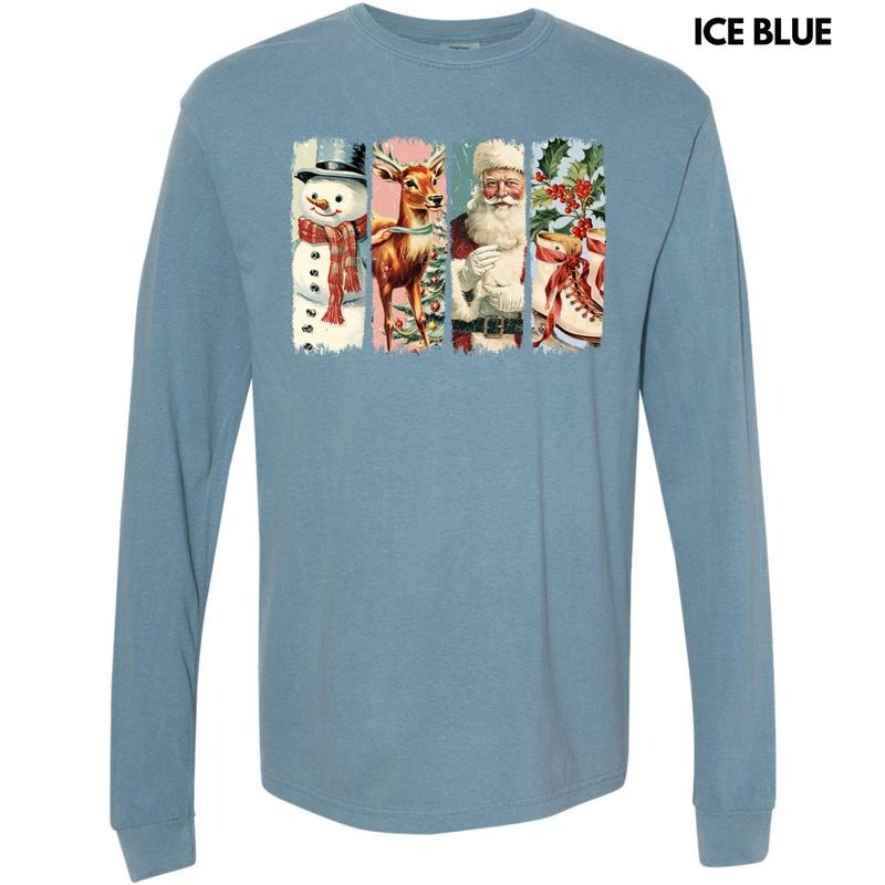 Classic Holiday Icons Long Sleeve Comfort Colors T-Shirt 'NLB' Hoodie, Sweatshirt | CiraTrend.com