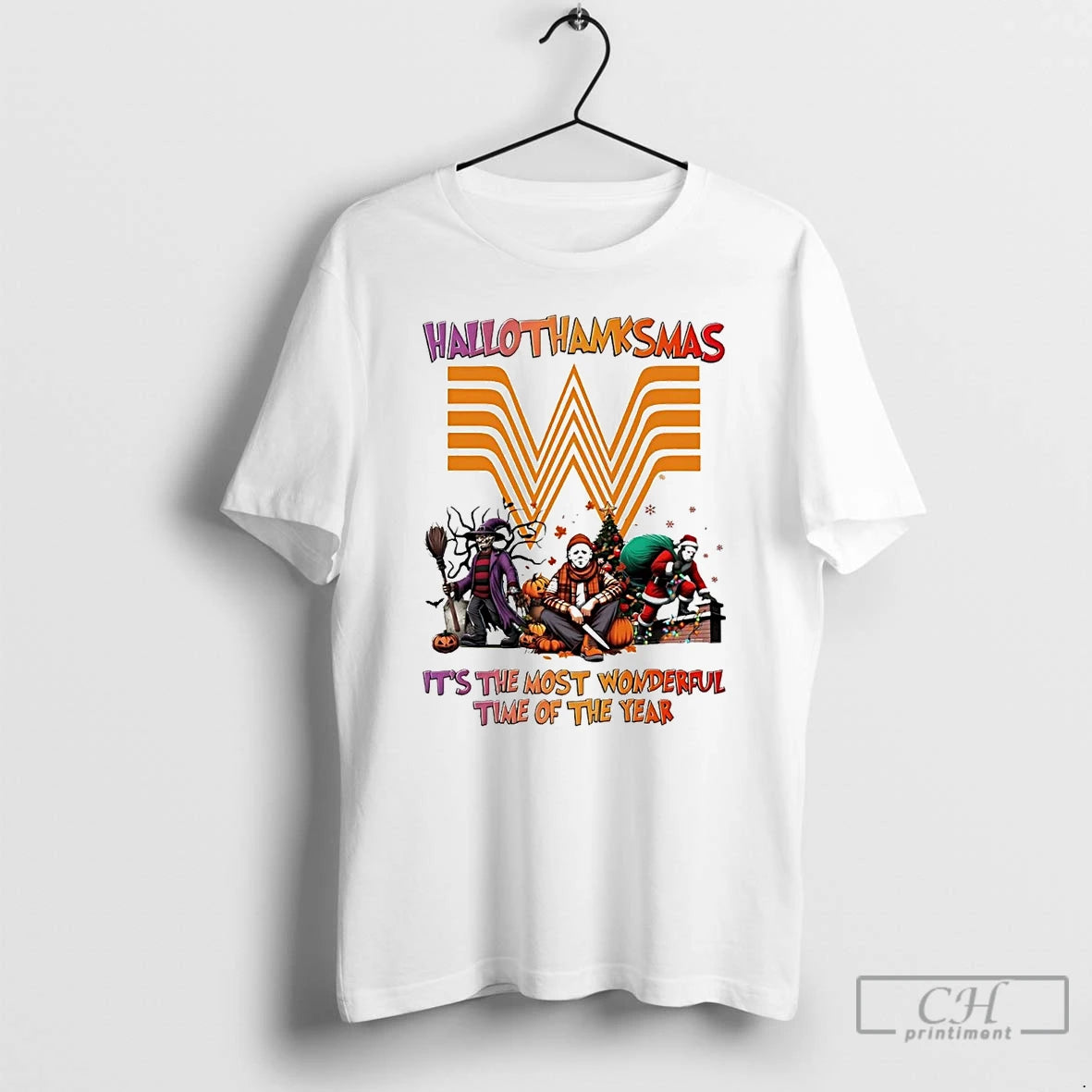 Classic Horror Movies Whataburger Hallothanksmas Its The Most Wonderful Time T Shirts Hoodie Longsleeve