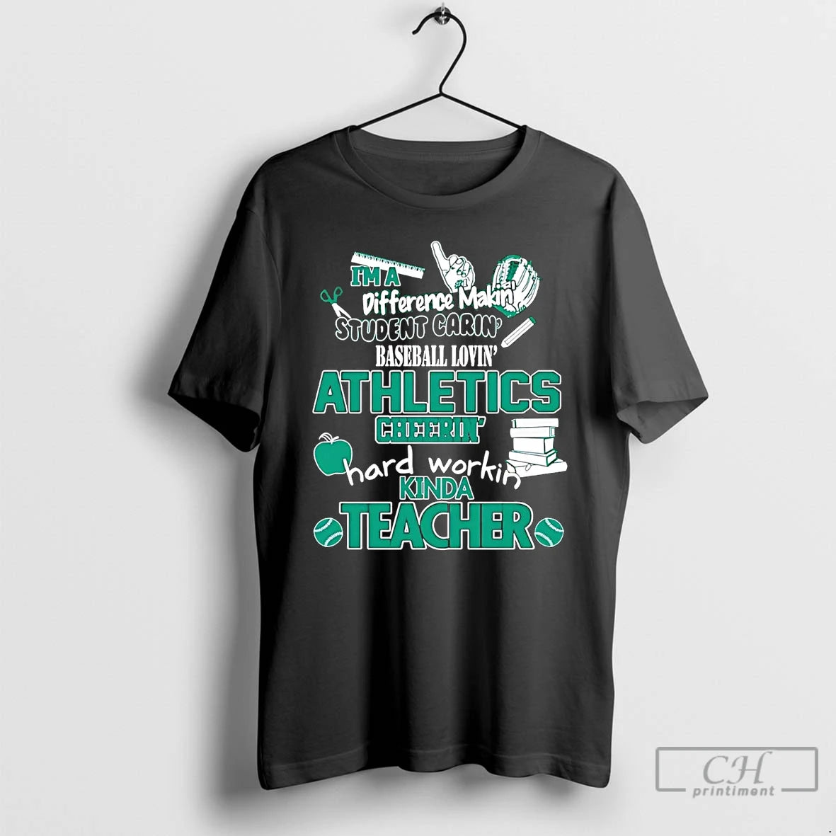 Classic Im A Difference Making Student Caring Baseball Loving Oakland Athletics T Shirts Hoodie Longsleeve