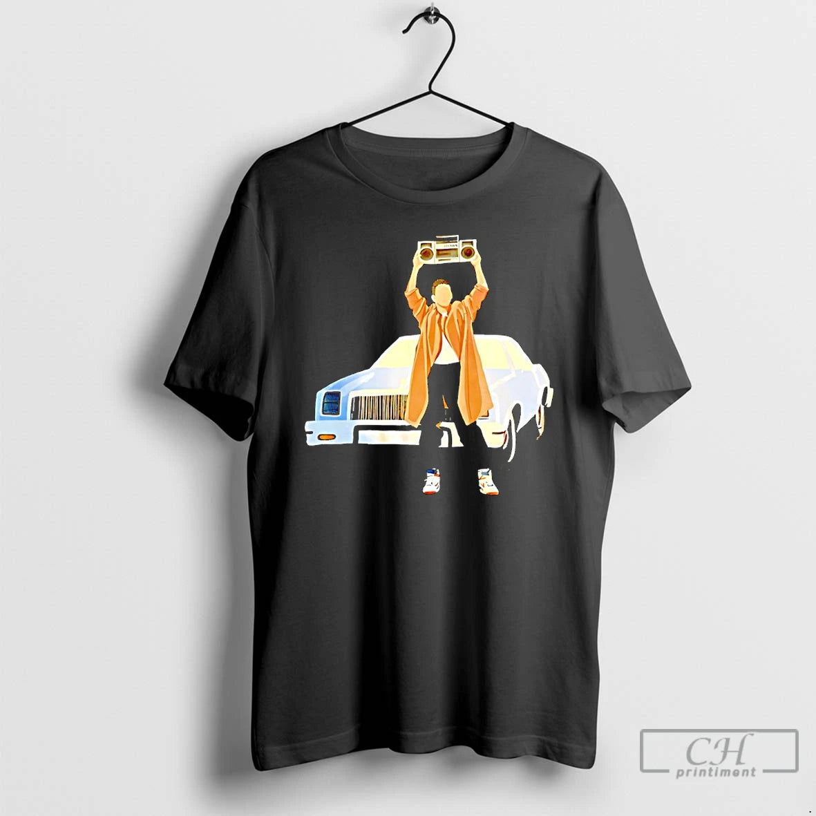 Classic John Cusack Say Anything Boombox Scene Art T-Shirts, Hoodie, Sweatshirt | CiraTrend.com