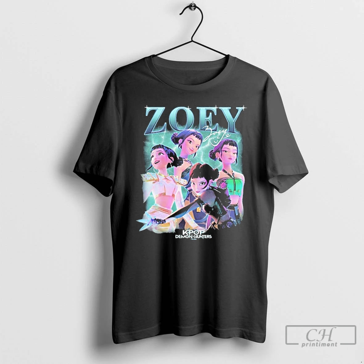 Classic Kpop Demon Hunters Zoey Heartthrob T Shirts Hoodie Longsleeve