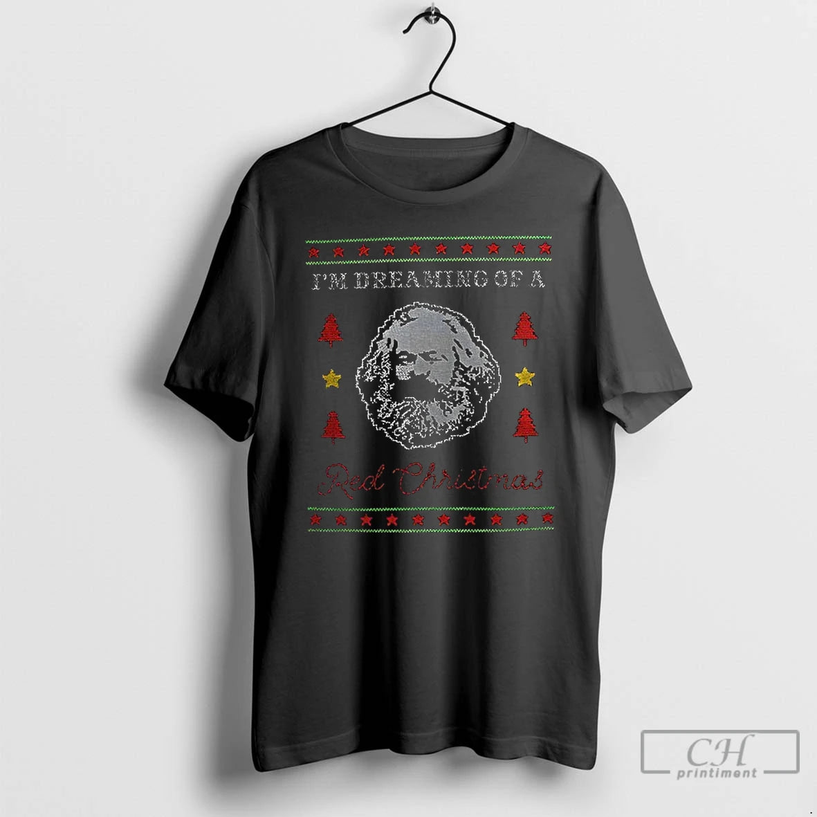 Classic Karl Marx Im Dreaming Of A Red Christmas Philosophy Ugly Christmas T Shirts Sweater Hoodie, Sweatshirt