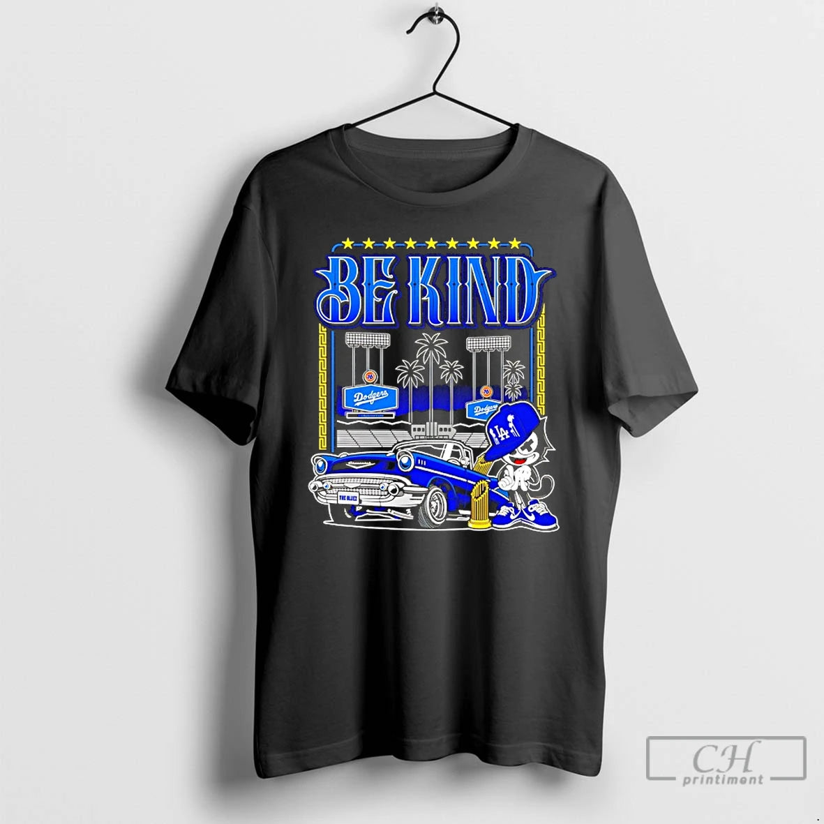 Classic Los Angeles Dodgers Be Kind Car Graphic T-Shirts, Hoodie, Sweatshirt | CiraTrend.com