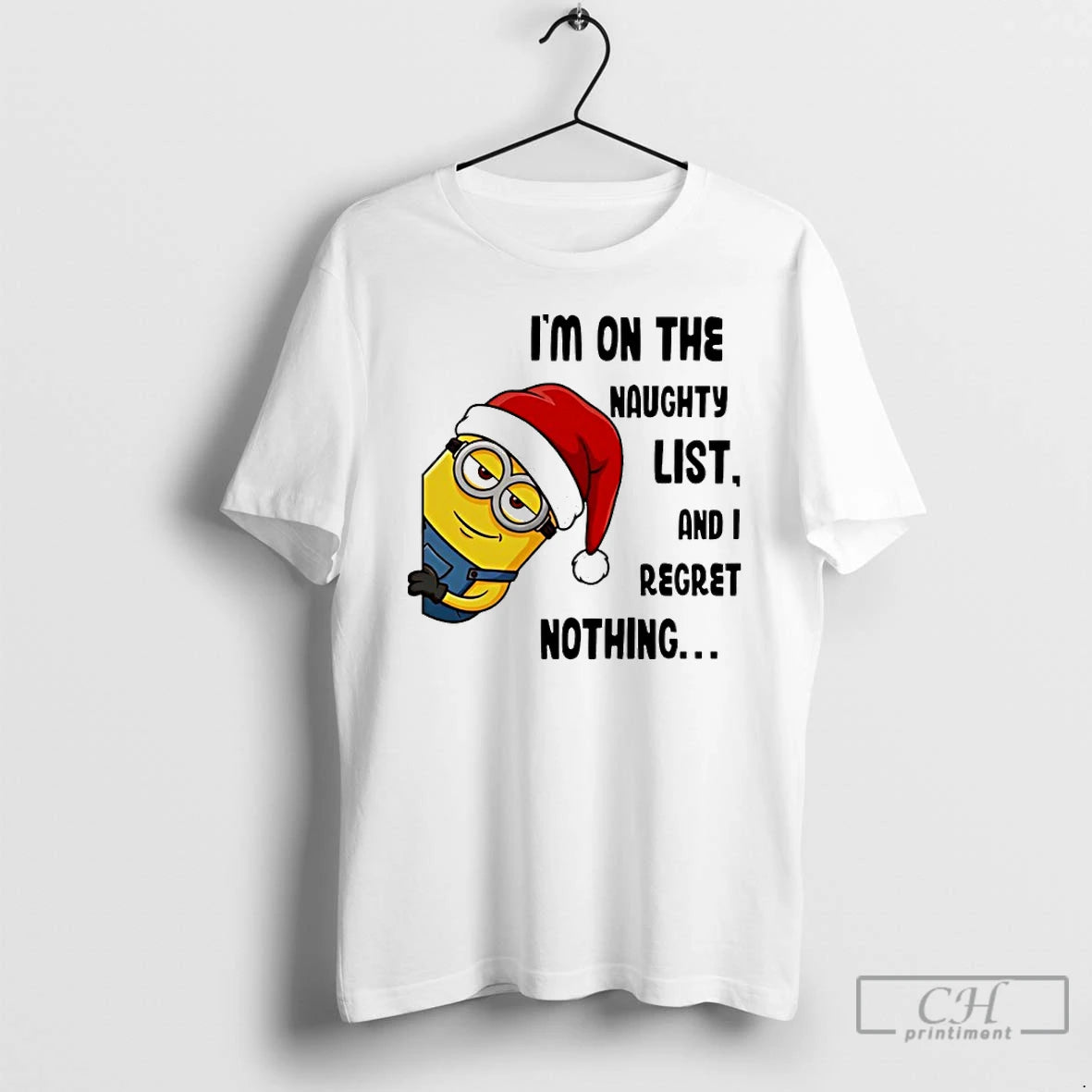 Classic Minion Santa Im On The Naughty List And I Regret Nothing T Shirts Sweater Hoodie, Sweatshirt | CiraTrend.com