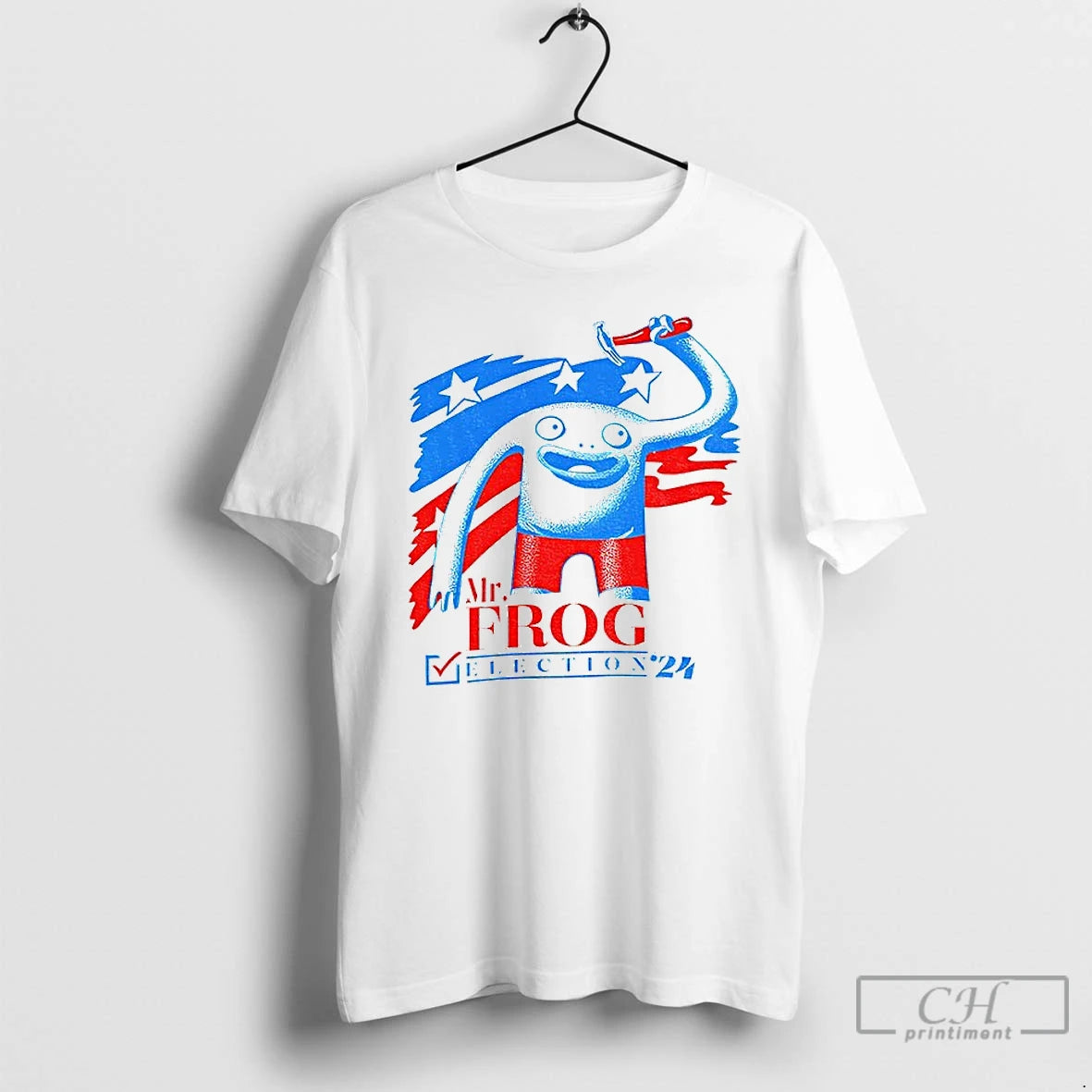 Classic Mr Frog Election 24 Patriotic Red Blue Frog Graphic T-Shirts, Hoodie, Sweatshirt | CiraTrend.com