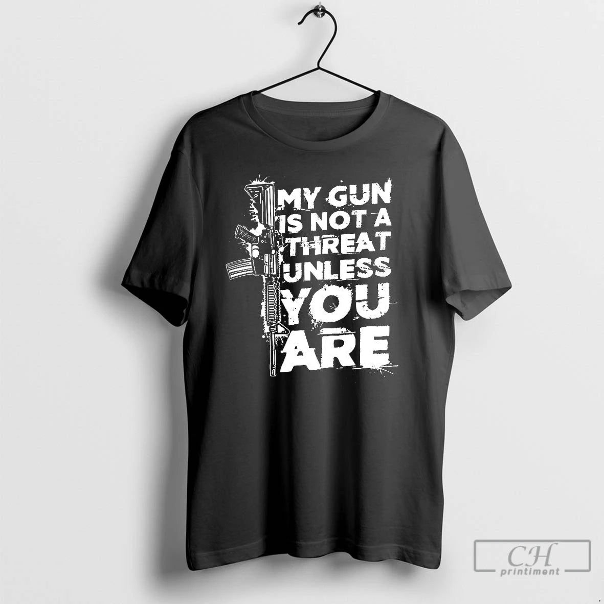 Classic My Gun Is Not A Threat Unless You Are Letter T-Shirts, Hoodie, Sweatshirt | CiraTrend.com
