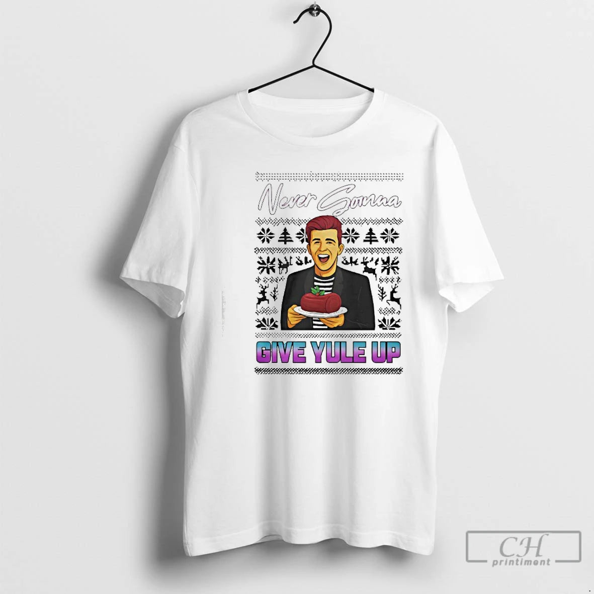 Classic Never Gonna Give Yule Up Rick Astley Ugly Christmas T-Shirts, Hoodie, Sweatshirt | CiraTrend.com