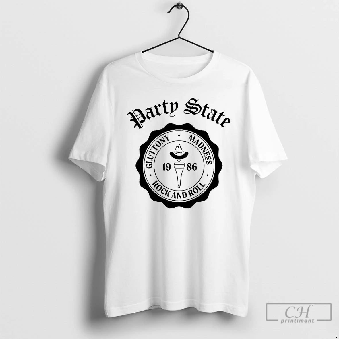 Classic Party State Gluttony Madness Rock And Roll T-Shirts, Hoodie, Sweatshirt | CiraTrend.com