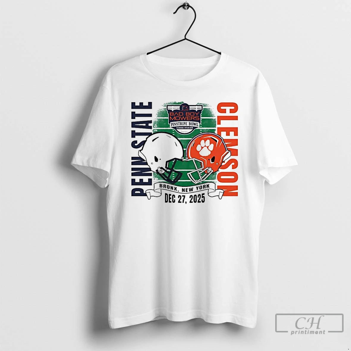 Classic Penn State Nittany Lions Vs Clemson Tigers 2025 Bad Boy Mowers Pinstripe Bowl T-Shirts, Hoodie, Sweatshirt