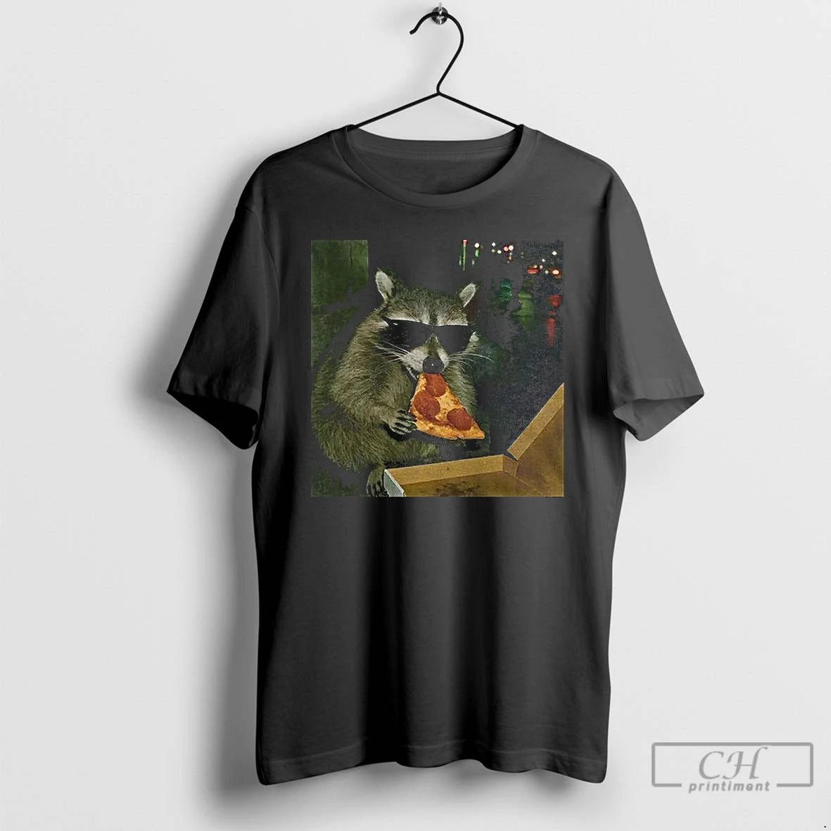 Classic Raccoon Eating Pizza Funny Meme T-Shirts, Hoodie, Sweatshirt | CiraTrend.com