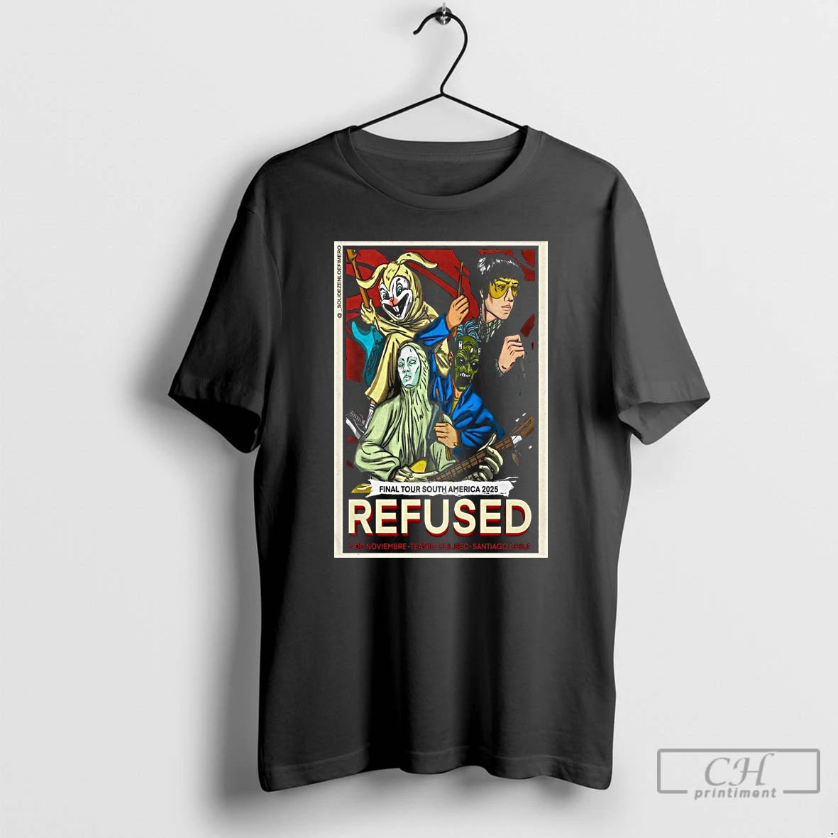 Classic Refused Nov 3 2025 Teatro Coliseo In Santiago Chile T Shirts Hoodie Longsleeve