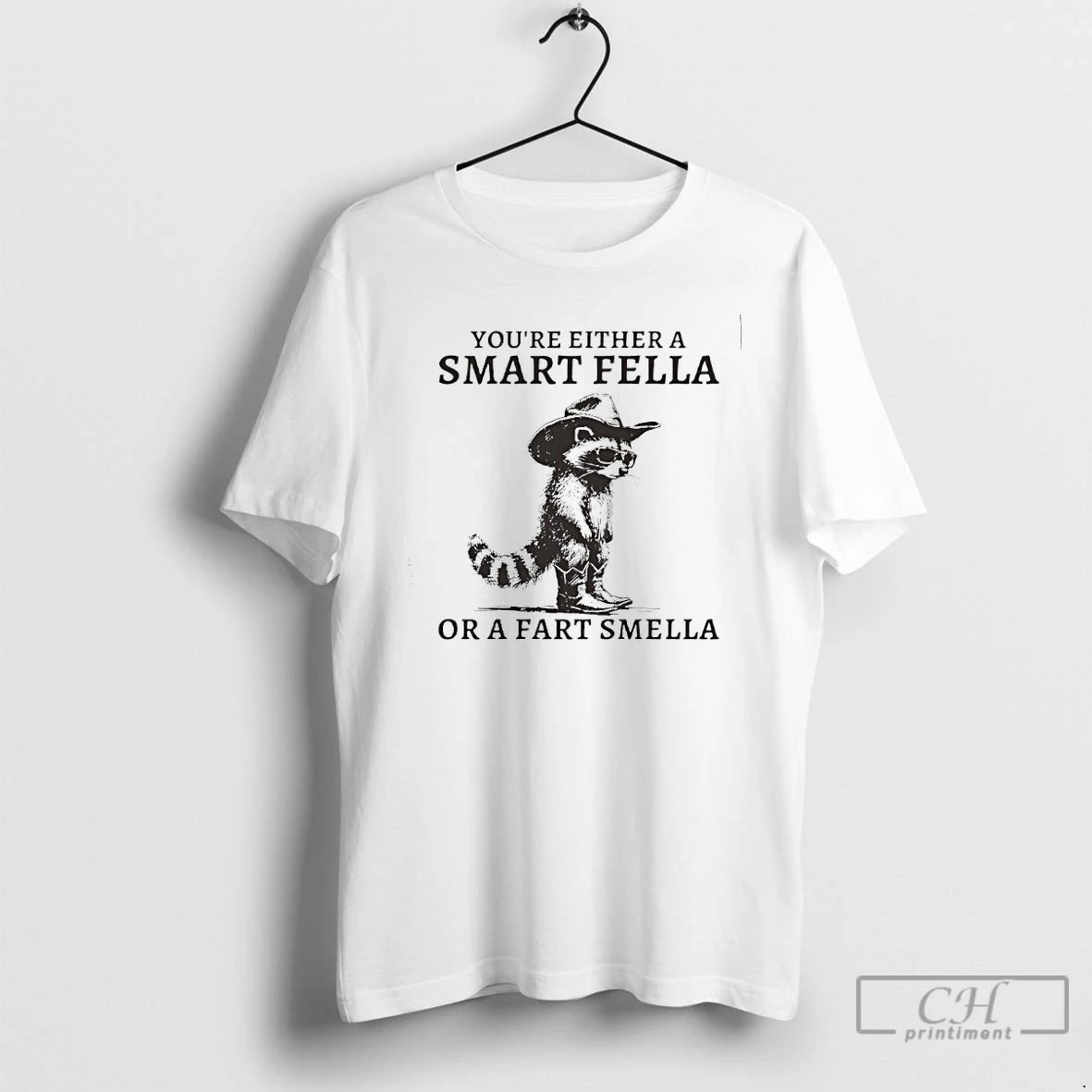 Classic Retro Smart Fella Raccoon Youre Either A Smart Fella T-Shirts, Hoodie, Sweatshirt | CiraTrend.com