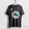 Classic San Jose Sharks Behind Center Ice Design 2 Sided T Shirts Hoodie Longsleeve