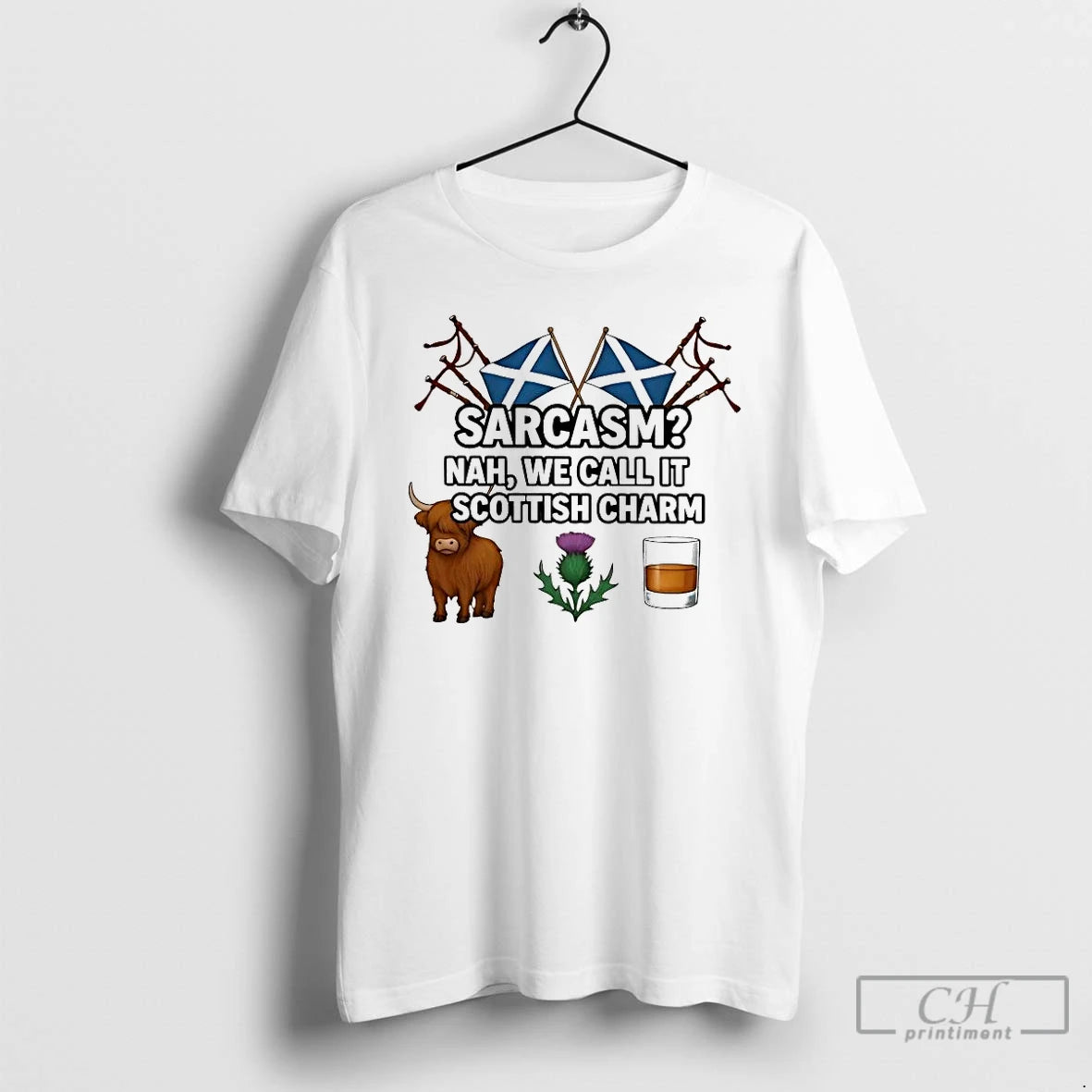 Classic Sarcasm Nah We Call It Scottish Charm Bison Thistle Whisky T-Shirts, Hoodie, Sweatshirt | CiraTrend.com