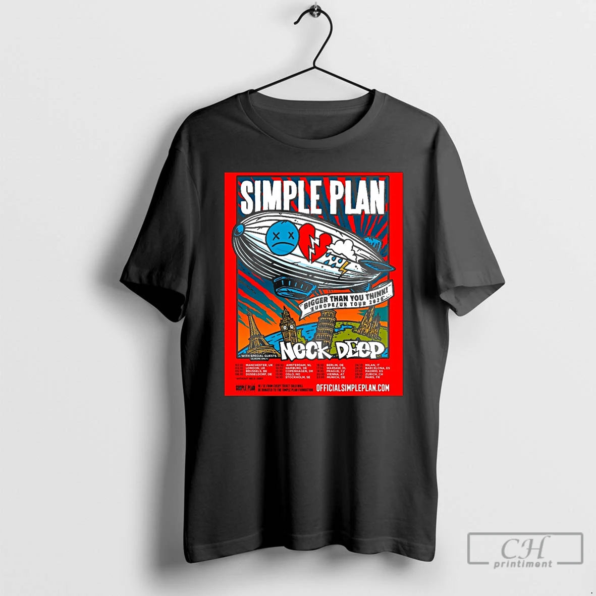 Classic Simple Plan With Neck Deep Bigger Than You Think Europe Uk Tour 2026 T-Shirts, Hoodie, Sweatshirt | CiraTrend.com