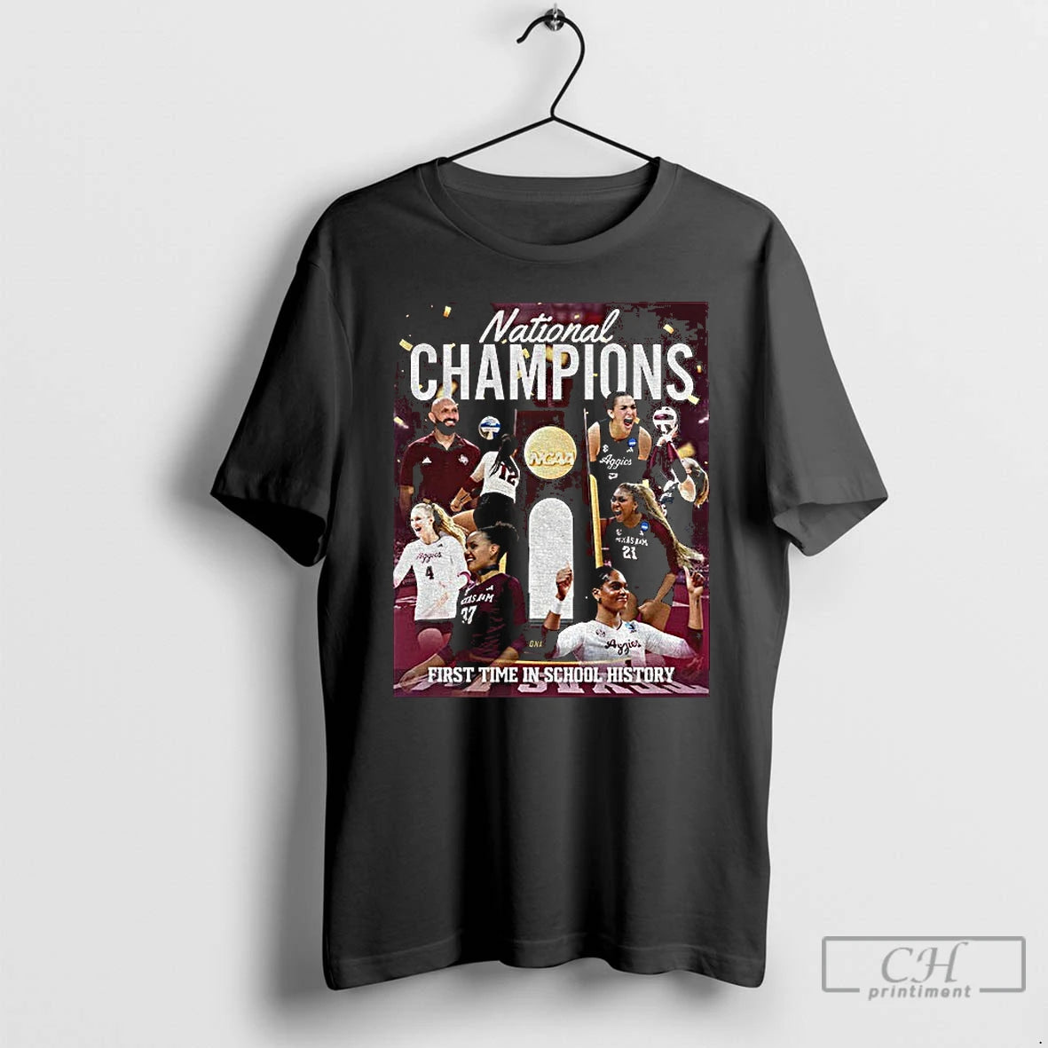 Classic Texas Am Aggies 2025 Ncaa National Womens Volleyball Champions First Time In School History T-Shirts, Hoodie,...