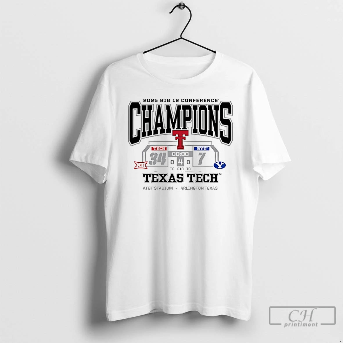 Classic Texas Tech Red Raiders 2025 Big 12 Conference Champions Score T-Shirts, Hoodie, Sweatshirt | CiraTrend.com