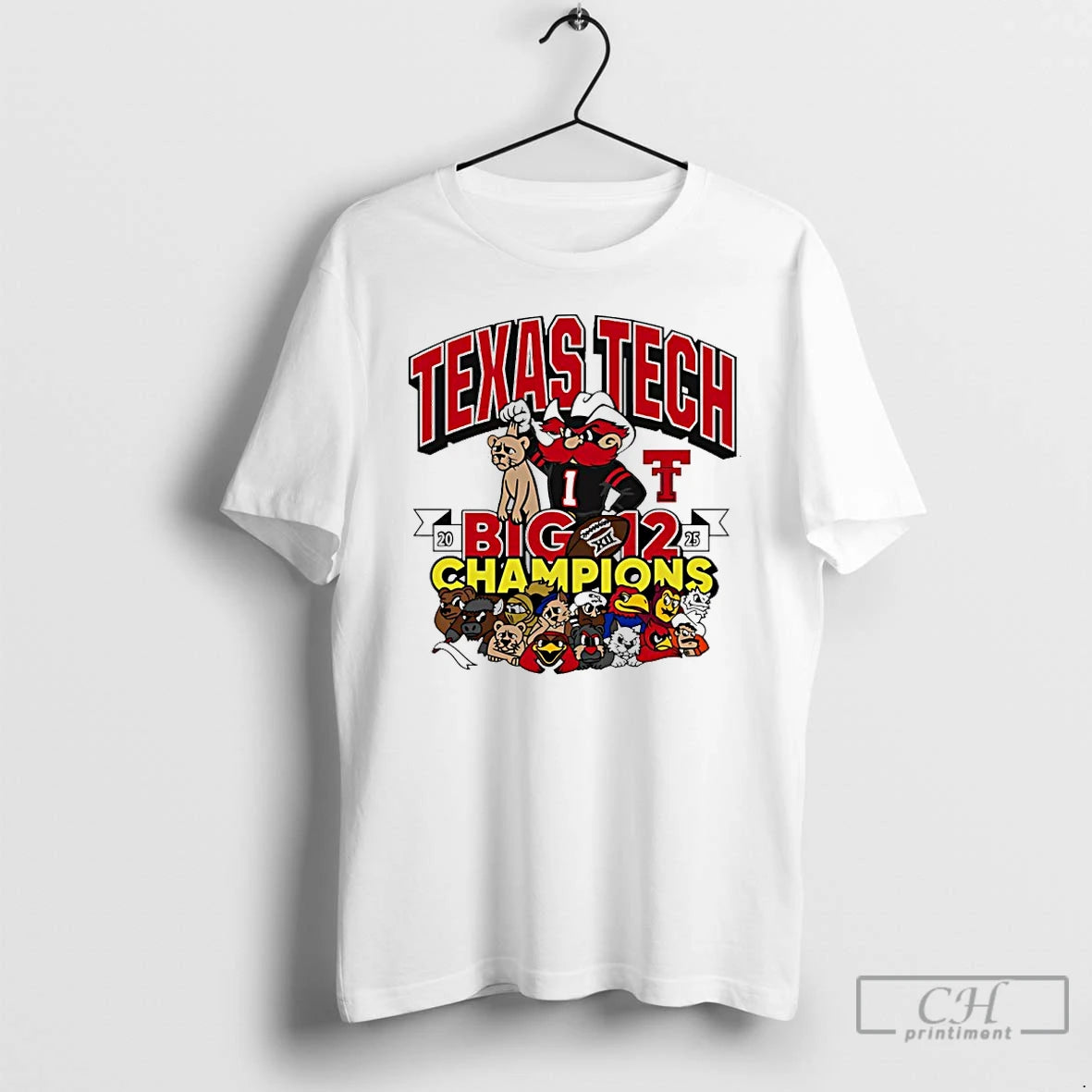 Classic Texas Tech Red Raiders Big 12 Conference Champions 2025 Crushed It Mascot T Shirts Hoodie, Sweatshirt | CiraTrend.com