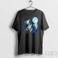 Classic Three Wolves Howling At Cyan Moon Night Mystic Glow T-Shirts, Hoodie, Sweatshirt | CiraTrend.com