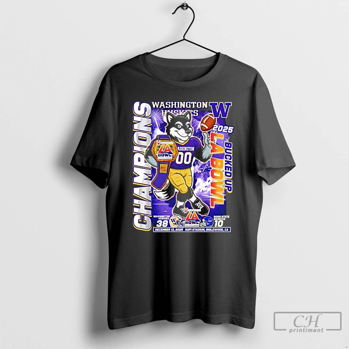 Classic Washington Huskies Bucked Up La Bowl Champions Mascot 2025 T-Shirts, Hoodie, Sweatshirt | CiraTrend.com