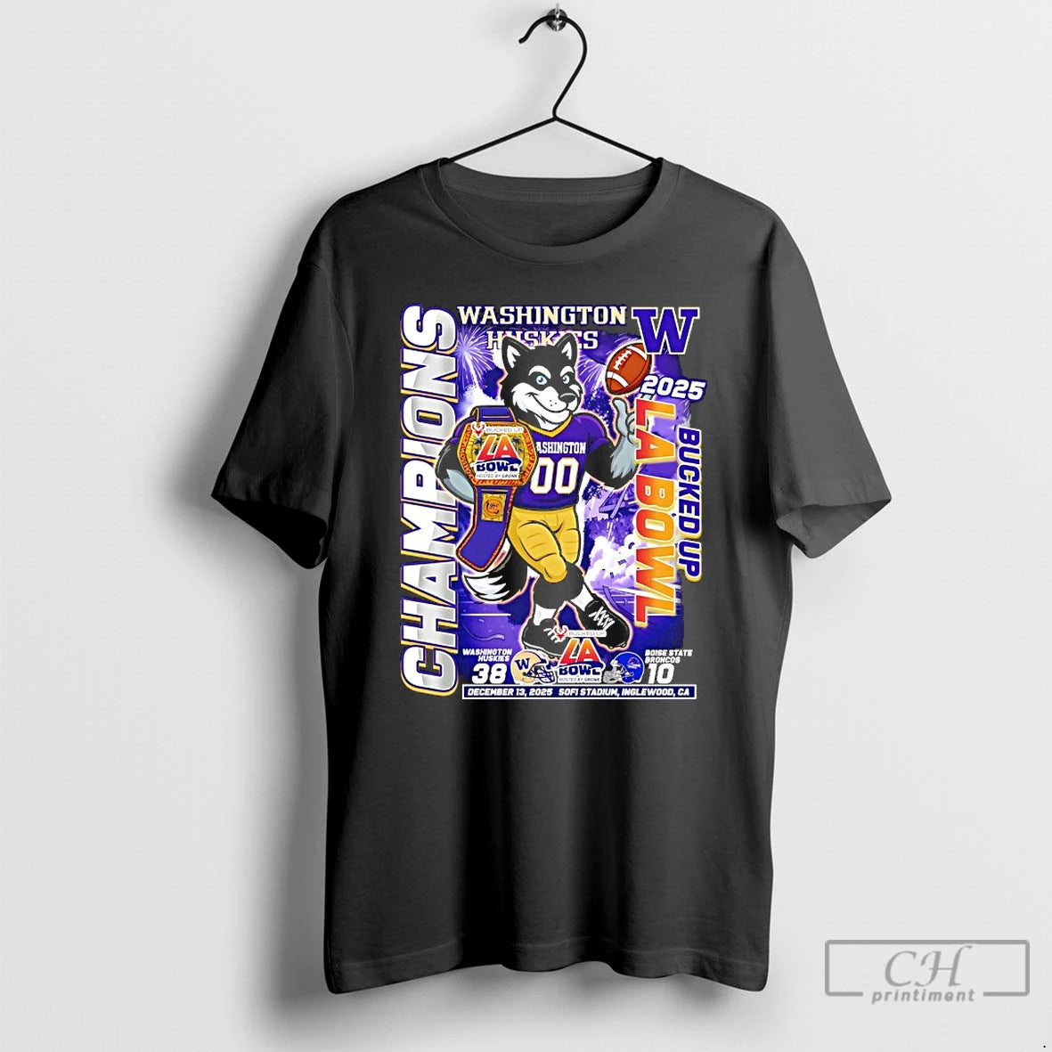 Classic Washington Huskies Beat Boise State Broncos 38 10 2025 La Bowl Champions T Shirts Hoodie, Sweatshirt | CiraTrend.com