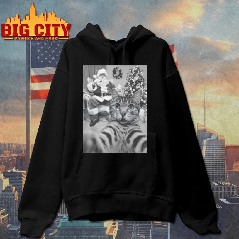 Claws and Claus cat Christmas Graphic shirt