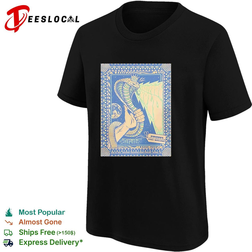 Claypool Gold Primus Claypool Lennon Delirium and Frog Brigade Rogers Arkansas 2026 shirt