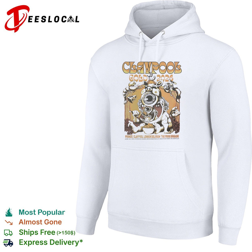 Claypool Gold Primus Claypool Lennon Delirium and The Frog Brigade Atlanta Georgia June 20 2026 shirt