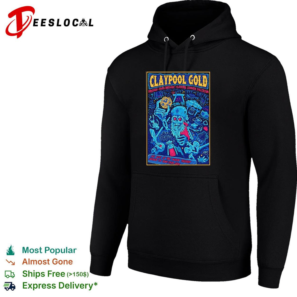 Claypool Gold Primus Frog Brigade skeleton miner ACL Live Austin TX June 23rd 2026 shirt