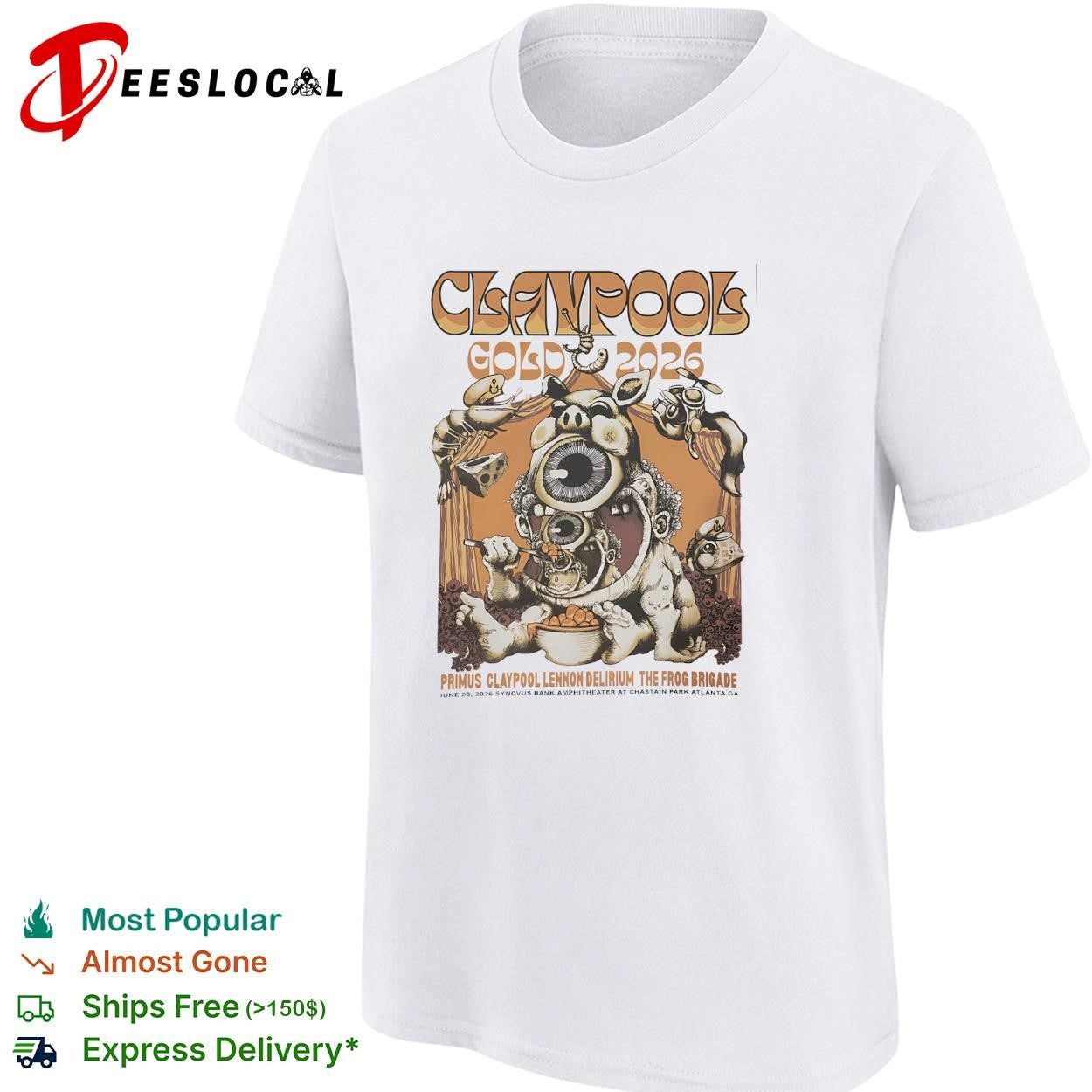 Claypool Gonzo 2026 tour poster shirt