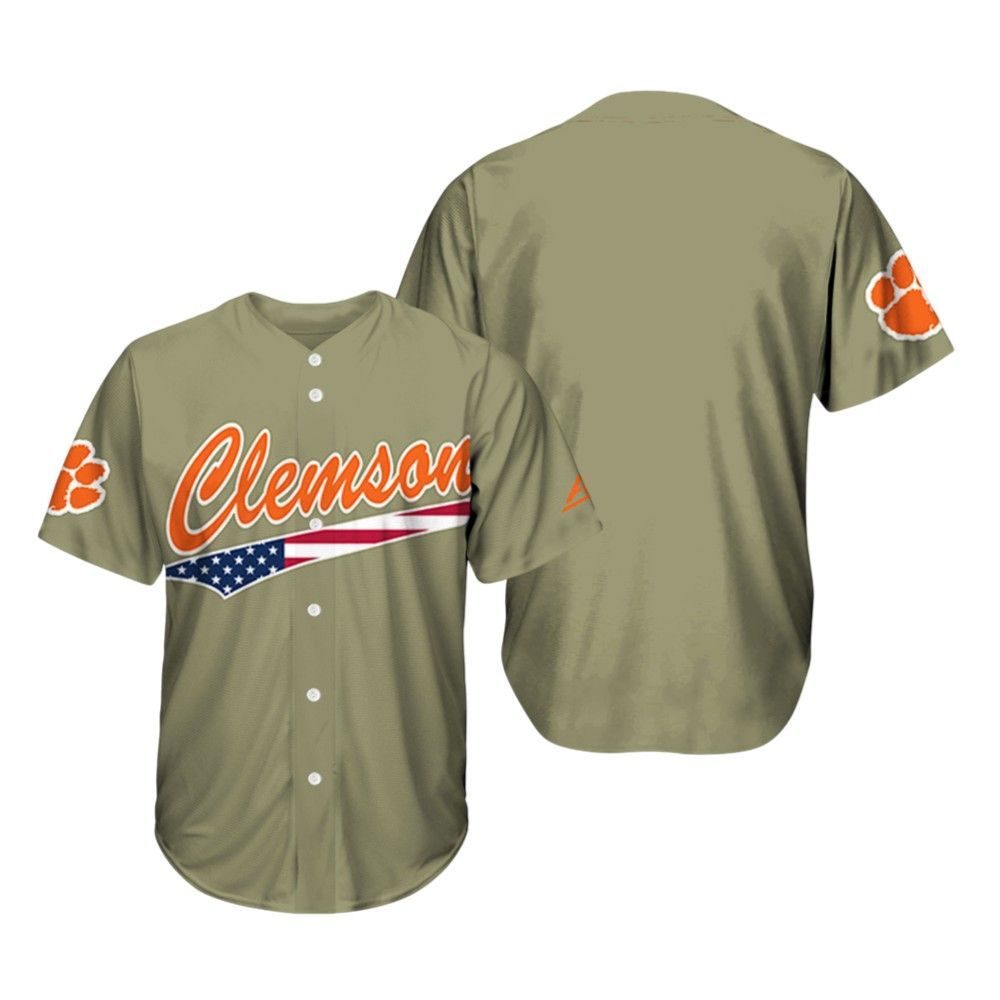 2025 Clemson Baseball Military Jersey - Grishko.com