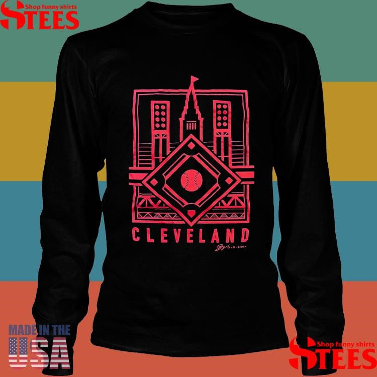 Cleveland Baseball Diamond Linework T-shirt