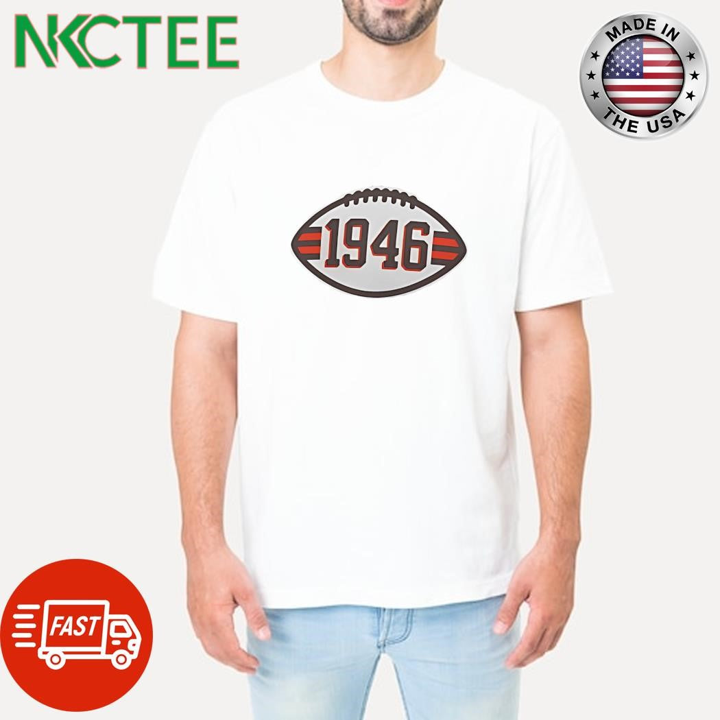 Cleveland Browns football 1946 ball shirt