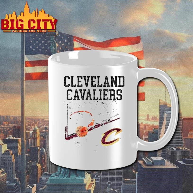 Cleveland Cavaliers White Glass Shattered Shirt