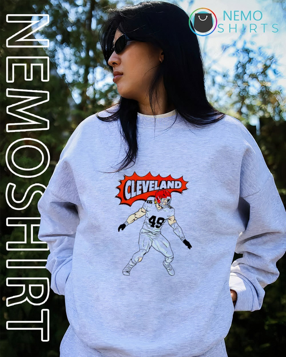 Cleveland football comic number 49 shirt