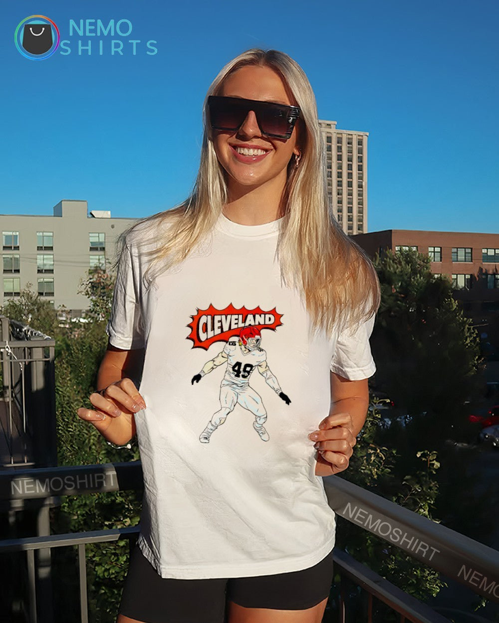 Cleveland football comic number 49 shirt