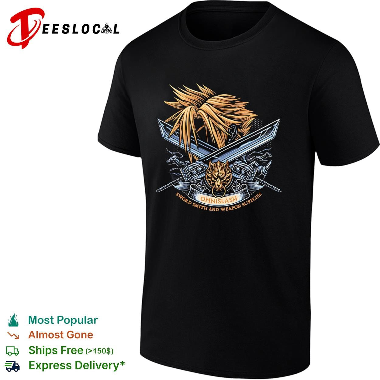 Cloud Strife from Final Fantasy Emblem of the Omnislash shirt
