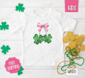 Clover Bow Kids Shirt - St Patrick's Day Children's Tshirt - Cute Youth Tee Gildan Hoodie, Sweatshirt | CiraTrend.com