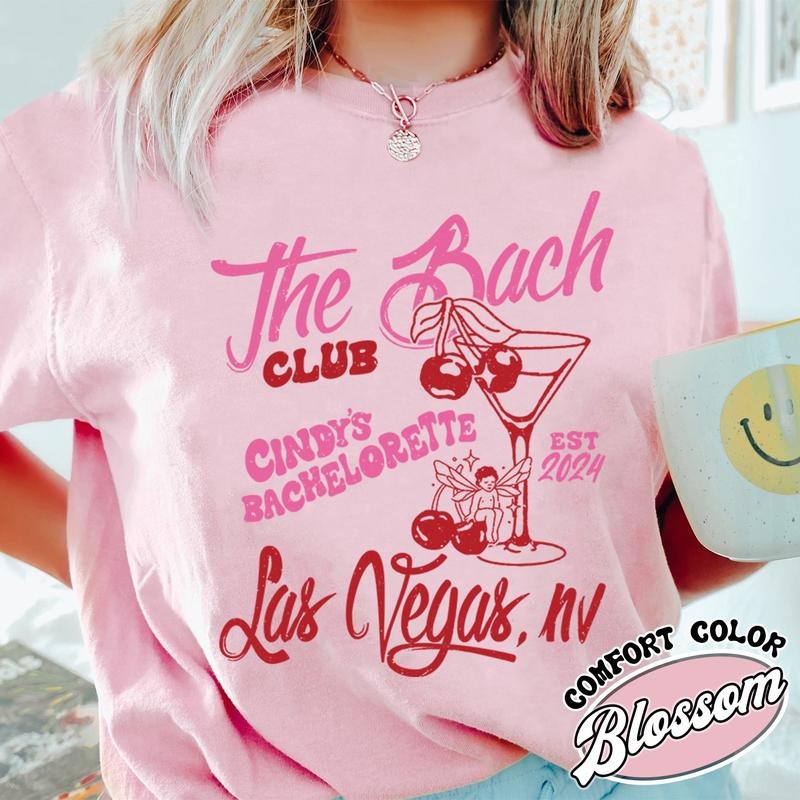 Cocktail Club Bachelorette Comfort Color Shirt, Custom Location Bachelorette Cocktail Shirt, Cocktail Bachelorette Shirt,...