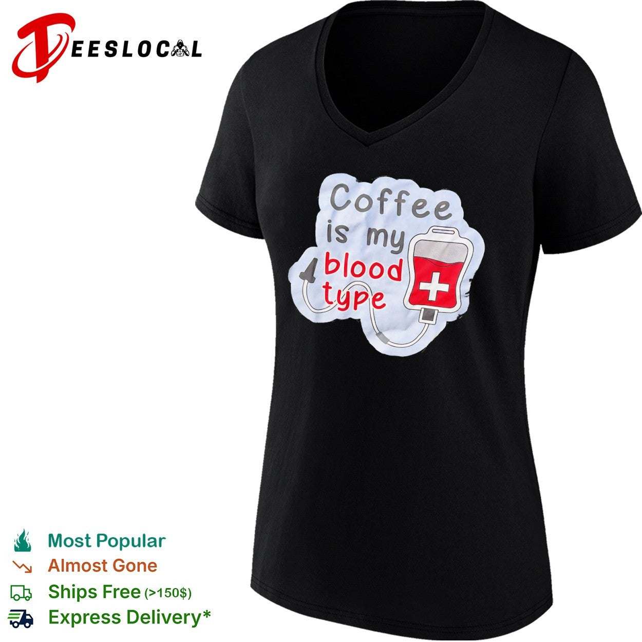Coffee is my blood type infusion drip medical humor coffee lover shirt