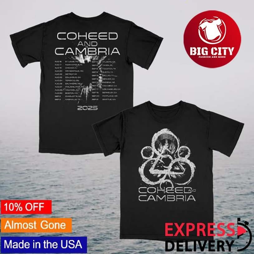 Coheed And Cambria Stone Keywork Fall Tour Two Sided Shirt