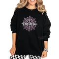 Cold as Ice Unisex Blush Pink Sweatshirt or Hoodie, Small to 3XL, Metalhead Font, Tone on Tone with Pink Snowflake, Cozy...