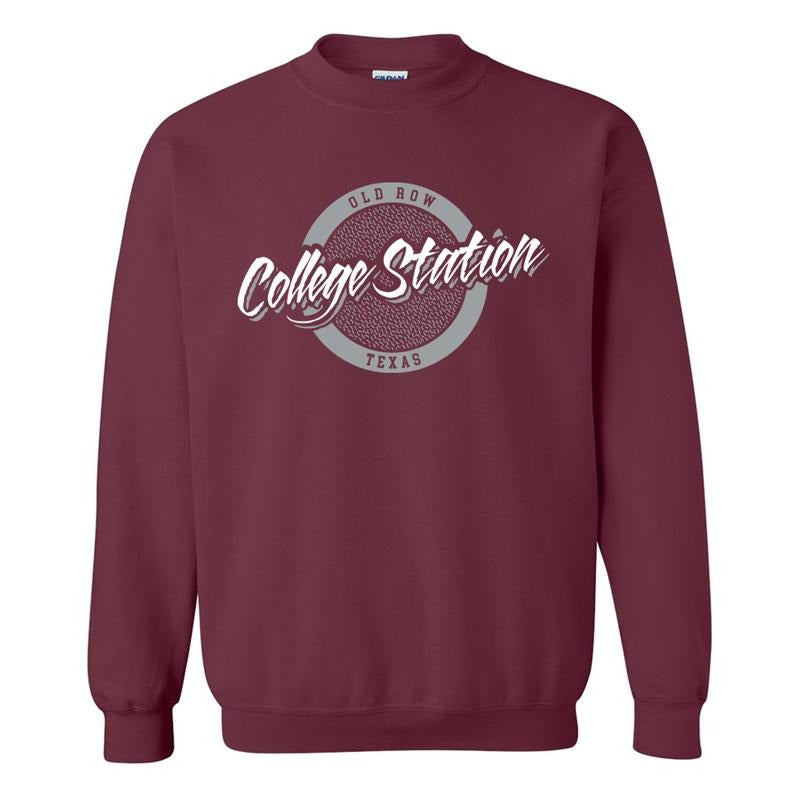 College Station, Texas Circle Crewneck Sweatshirt, Vintage Graphic Sweatshirt, Vintage Crewnecks Sweatshirt T-Shirts, Hoodie