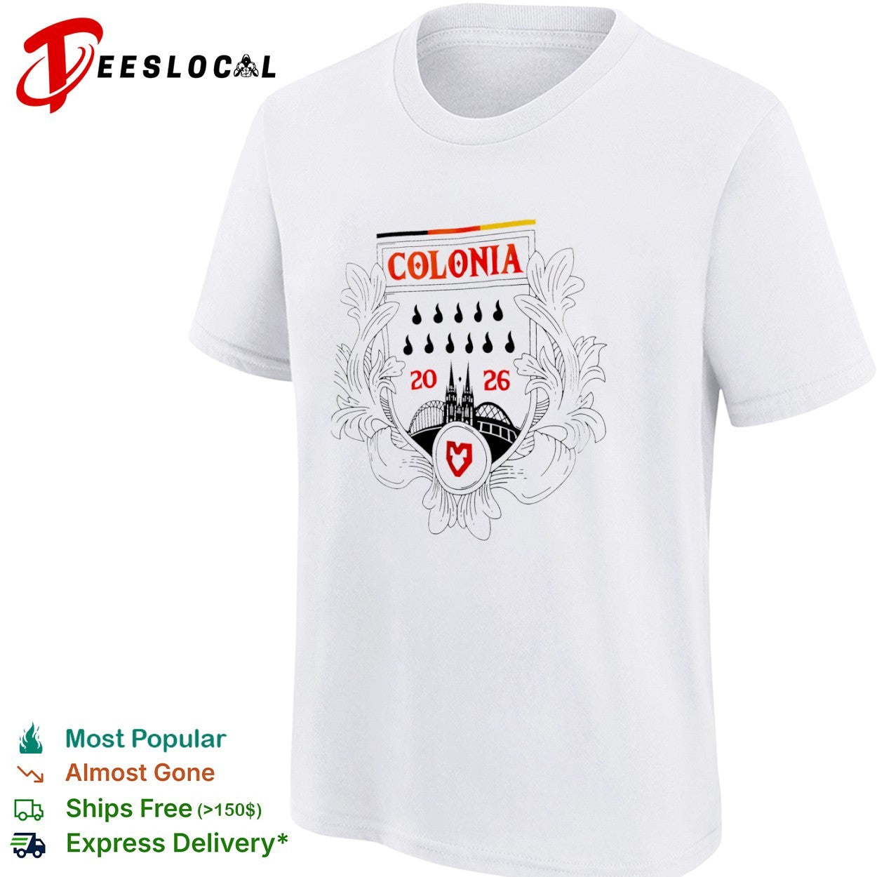 Colonia Germany crest 2026 city skyline shirt