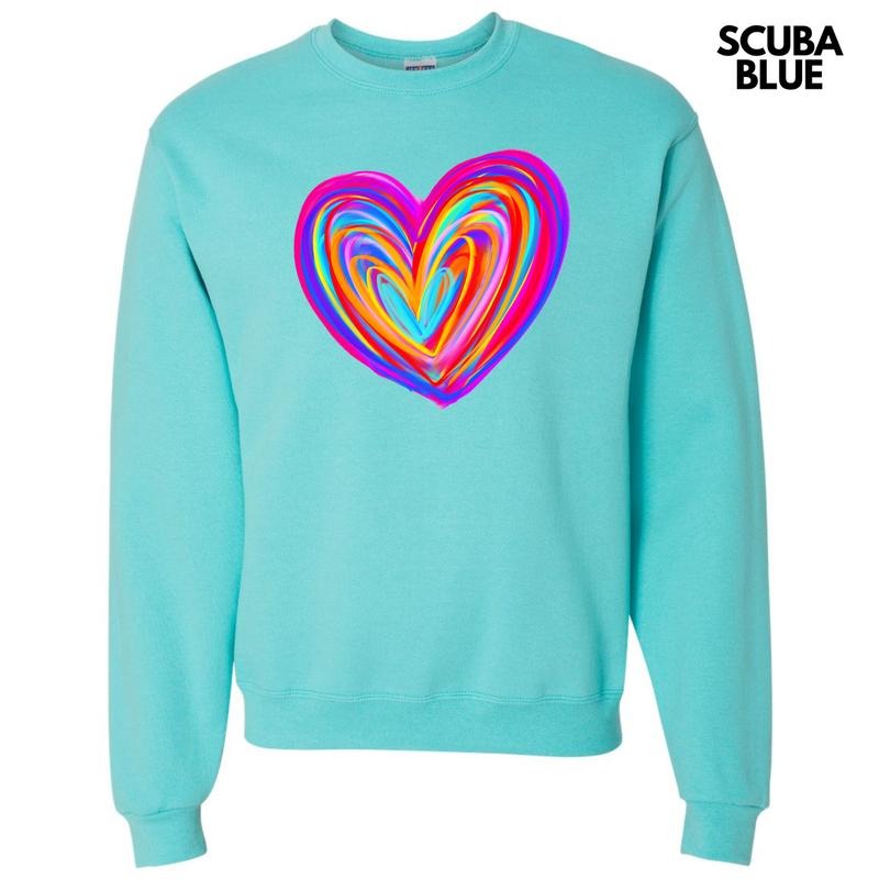 Color Crazy Heart Sweatshirt 'NLB' T-Shirts, Hoodie | CiraTrend.com