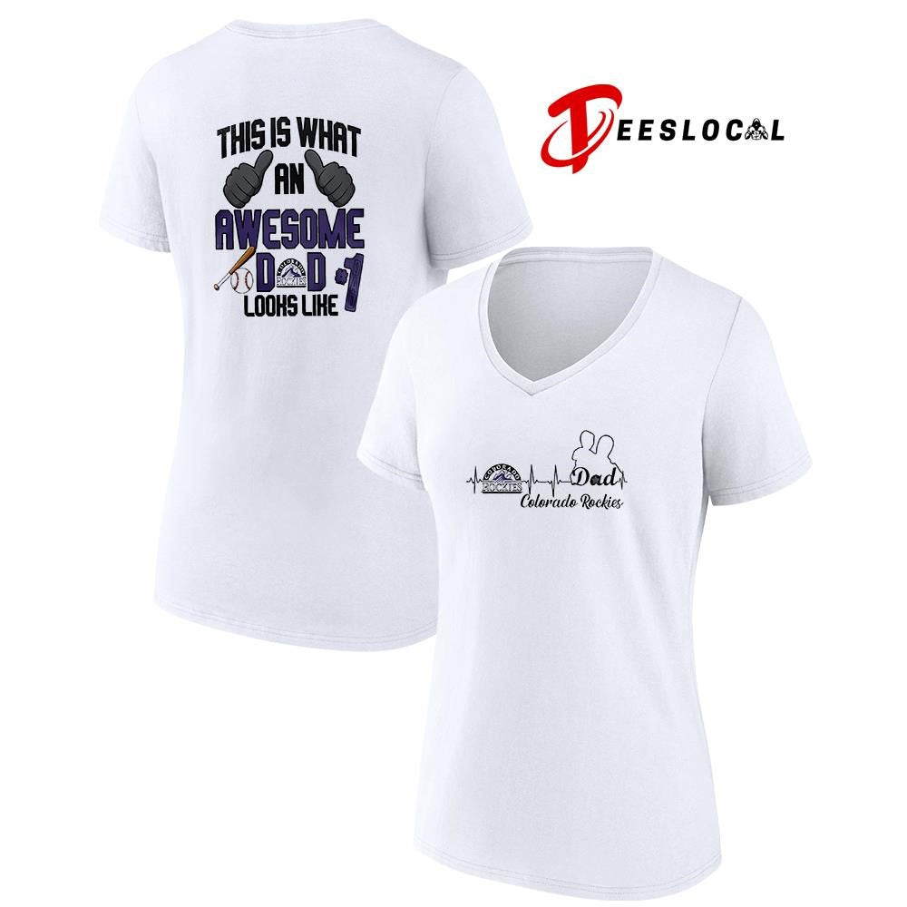 Colorado Rockies Father Day this is what an awesome dad looks like shirt